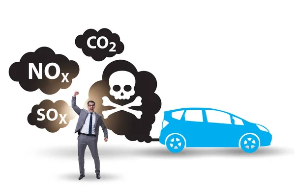 Poluição Automóvel Conceito Ecológico — Fotografia de Stock