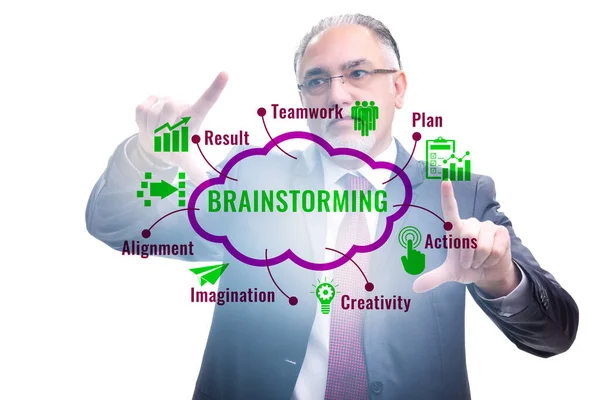 Begreppet Brainstorming Som Ett Lösningsverktyg — Stockfoto