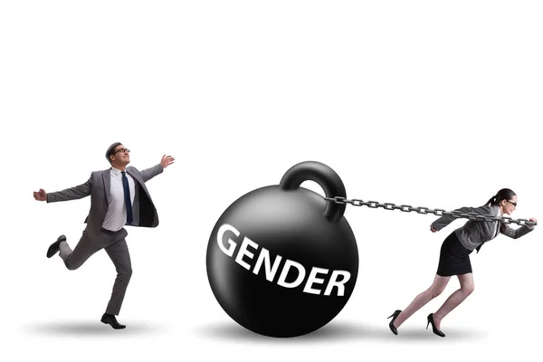 Konzept Der Geschlechterungleichheit Der Karriere — Stockfoto