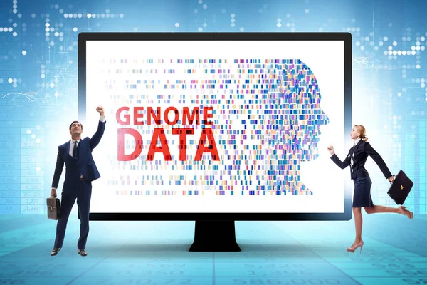 Empresários Conceito Dados Genoma — Fotografia de Stock