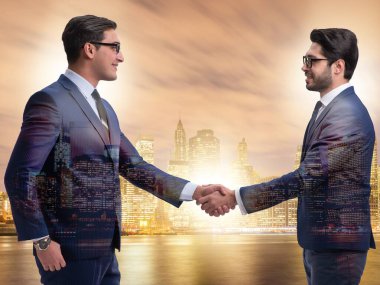 İş adamı el sıkışıyor.