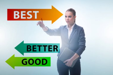 İş kadını daha iyi ve en iyi konsept.