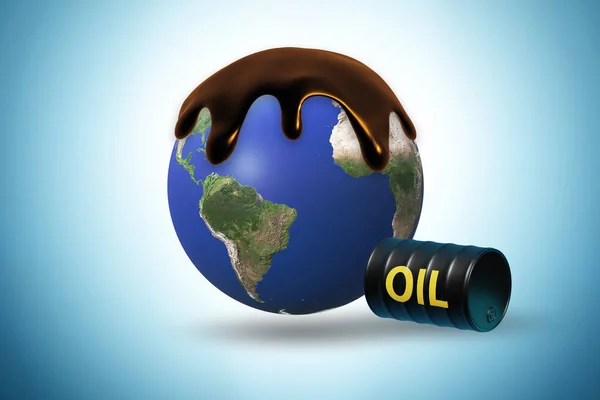 Concept of the global oil business - 3d rendering