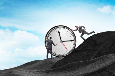 Zaman yönetimi kavramında iş adamı