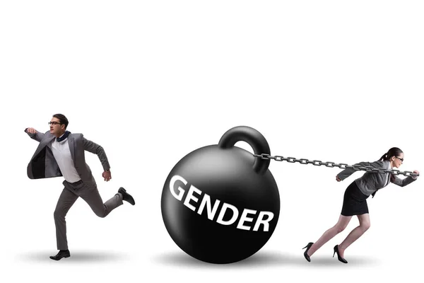 Koncepcja Nierówności Płci Karierze — Zdjęcie stockowe