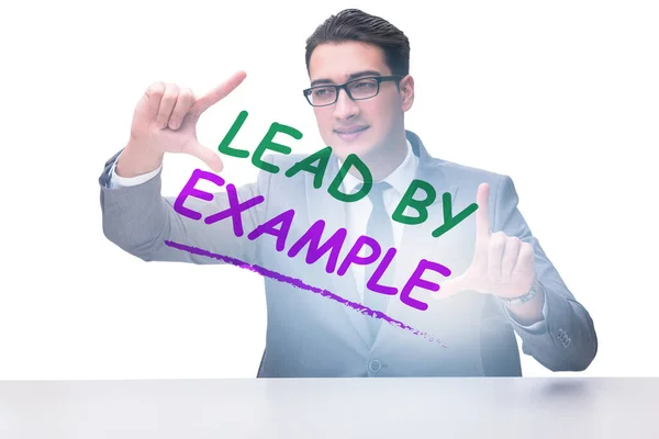 Businessman Lead Example Concept — Stock Photo, Image