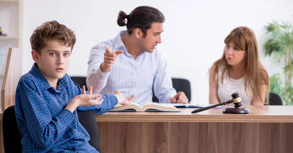Divorcing Family Trying Divide Child Custody — Stock Photo, Image