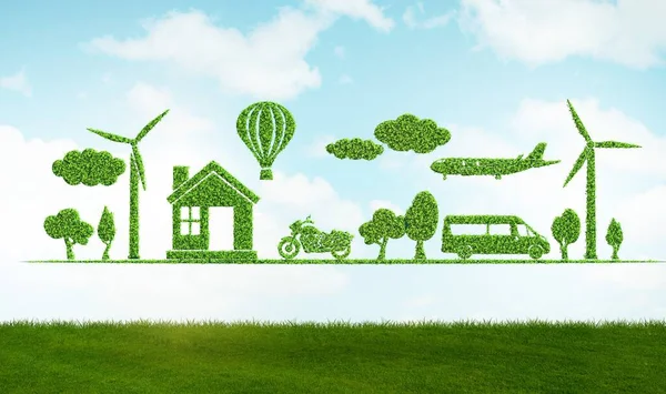 Saubere Energie Und Umwelt Rendering — Stockfoto