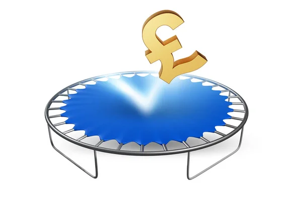 Monetary Concept Currency Bouncing Trampoline — Stock Photo, Image