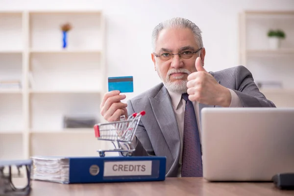 Old Businessman Employee Commerce Concept — Stock Photo, Image