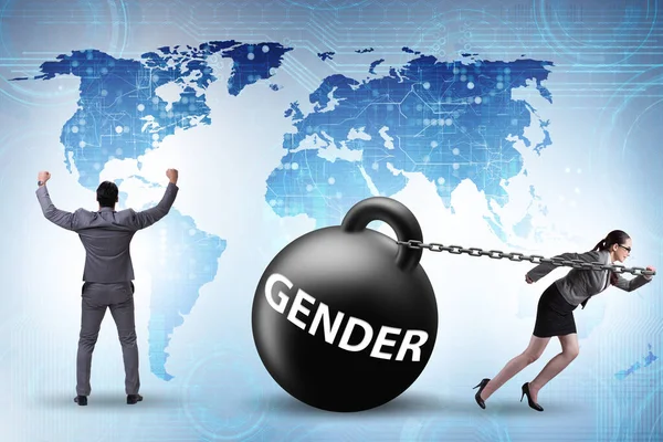 Concepto Desigualdad Género Carrera —  Fotos de Stock