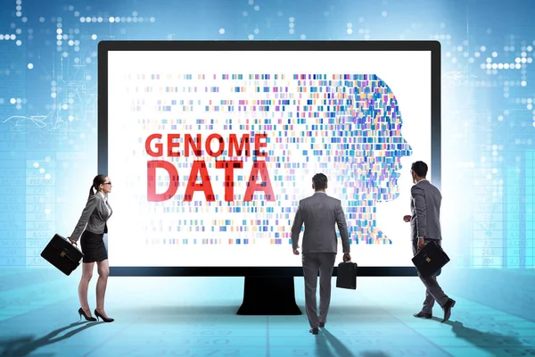 Empresários Conceito Dados Genoma — Fotografia de Stock