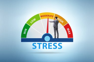 İş adamında stres ölçer kavramı
