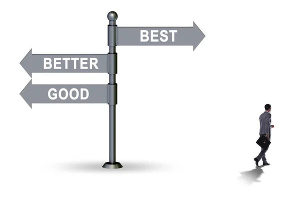 Crossroads Concept Good Better Best — Stock Photo, Image