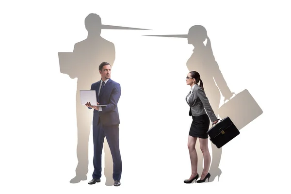 Lier Concept Business People Nose — Stock Photo, Image