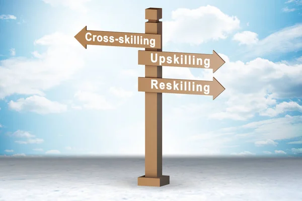 Crossroads Choosing Skilling Skilling — Fotografia de Stock