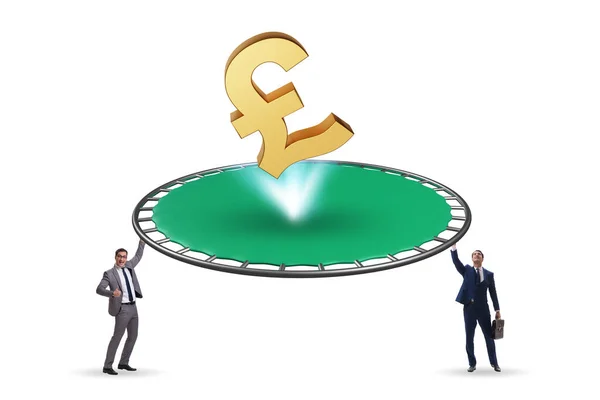 Monetary Concept Currency Bouncing Trampoline — Foto Stock