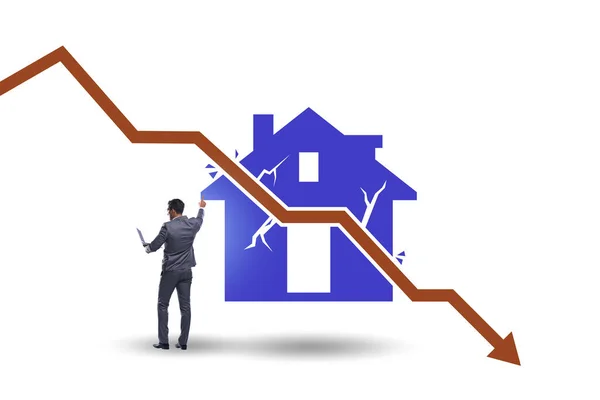 Concept Real Estate Price Crush — Stock Photo, Image