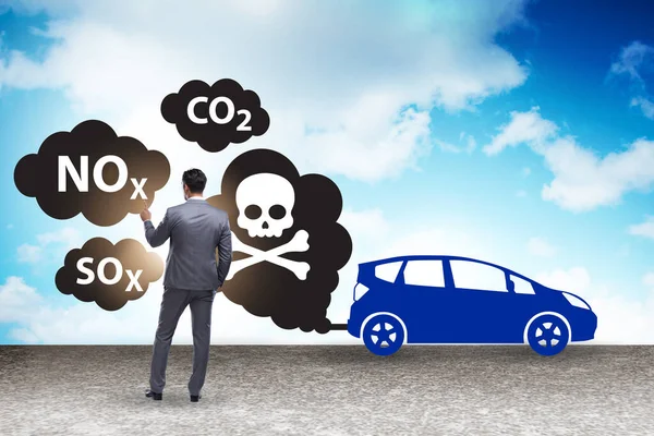 Car pollution in the ecological concept