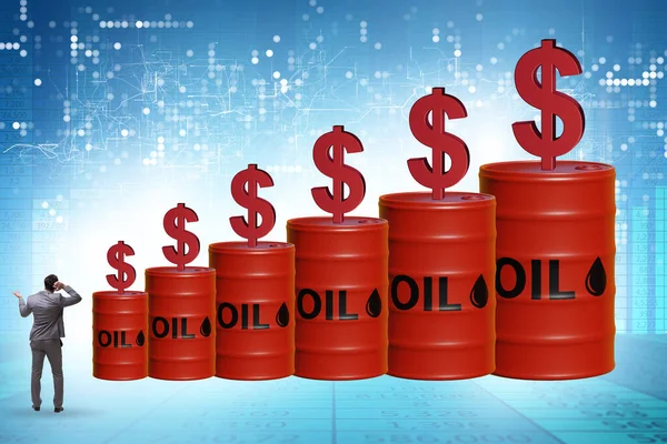 Businessman Oil Prices Concept — Foto de Stock