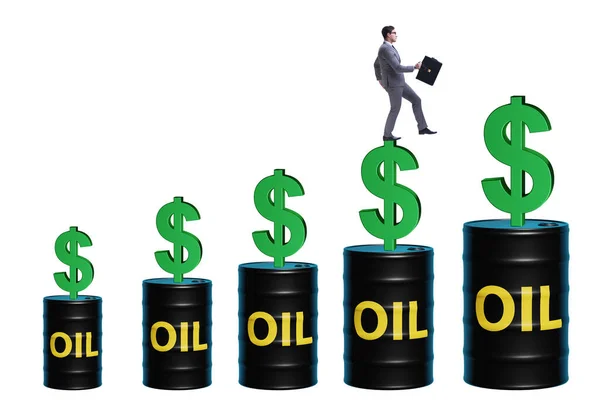 Businessman Oil Prices Concept — Zdjęcie stockowe