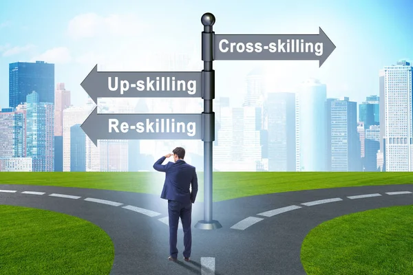 Crossroads Choosing Skilling Skilling — Foto de Stock