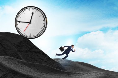 Zaman yönetimi kavramında iş adamı