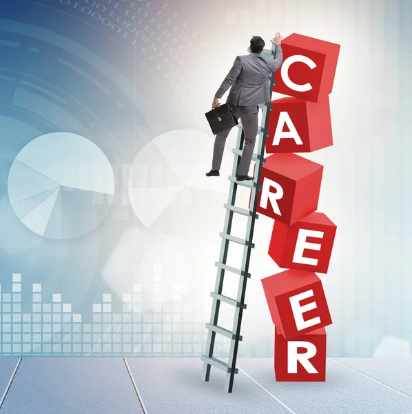 Career Concept Businessman Top Blocks — Stock Photo, Image