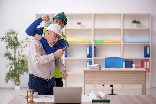 Two Architects Working Project — Stock Photo, Image