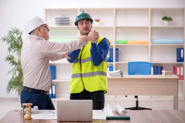 Two Architects Working Project — Stock Photo, Image