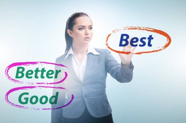 İş kadını daha iyi ve en iyi konsept.