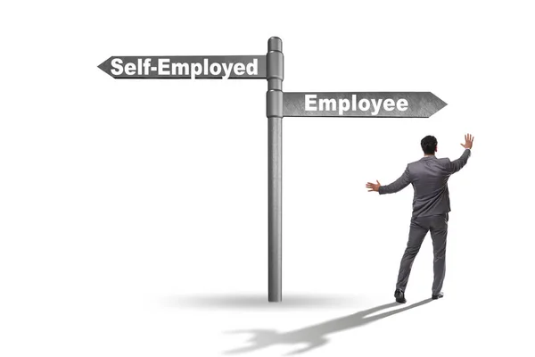 Concept of choosing self-employed versus the employment