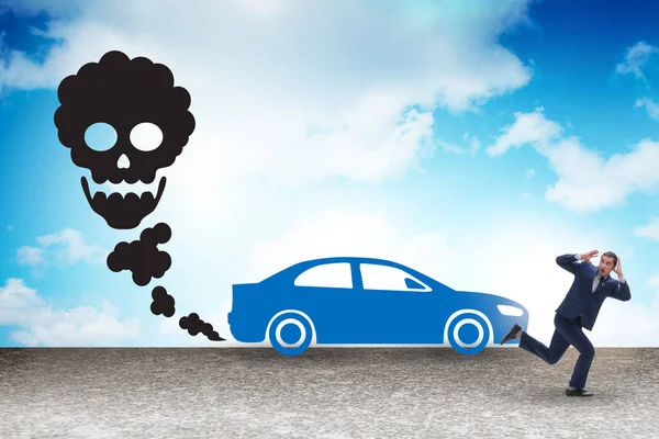 Car pollution in the ecological concept
