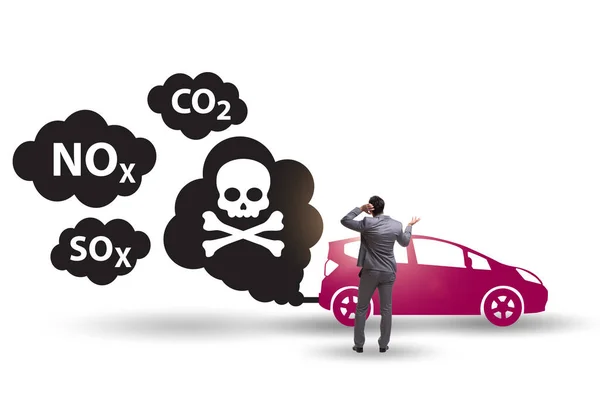 Contaminación Del Automóvil Concepto Ecológico —  Fotos de Stock