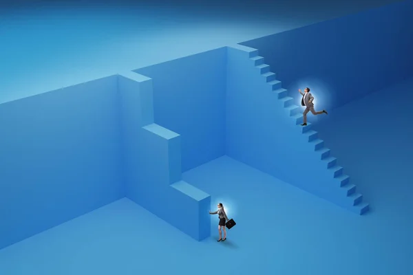 Gender Inequality Career Ladder Concept — Stock Photo, Image