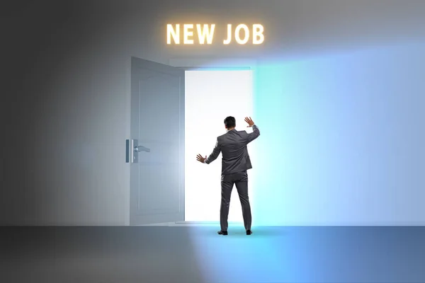 New Job Concept Open Door — Stockfoto