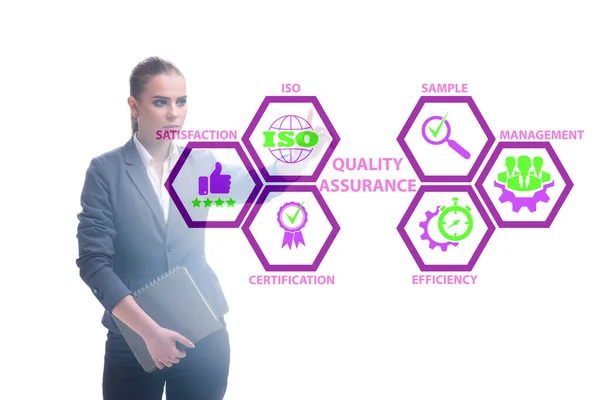 Businesswoman Quality Assurance Concept — Stock Photo, Image