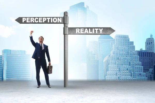 Concept Van Het Kiezen Van Perceptie Realiteit — Stockfoto
