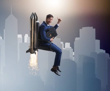 Kariyer gelişimi konseptinde iş adamı