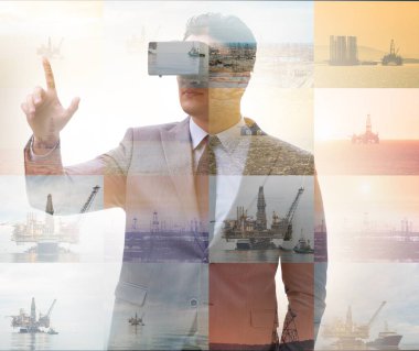 Petrol endüstrisindeki uzak operasyonlarda çalışan petrol işçisi