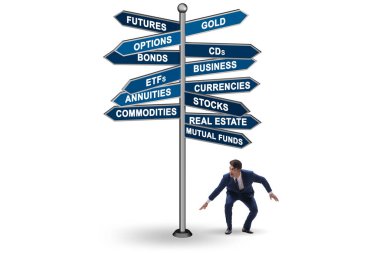 Concept of the various financial investment options