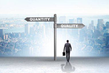 Concept of trade-off between quality and the quantity