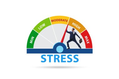 İş adamında stres ölçer kavramı