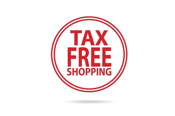 Tax free shopping conceptual stamp