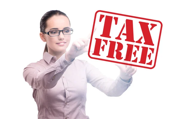 Tax Free Shopping Concept Businesswoman — Stock Photo, Image