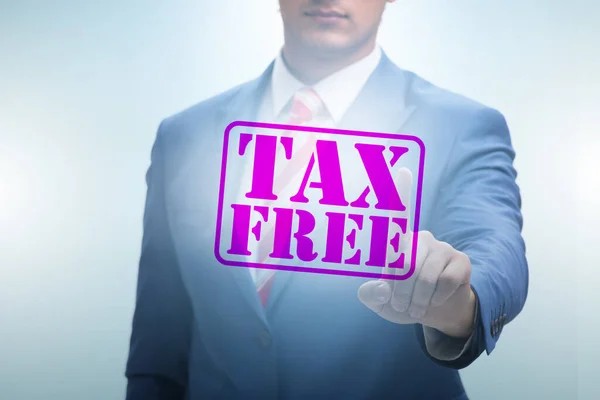 Tax Free Shopping Concept Businessman — 图库照片