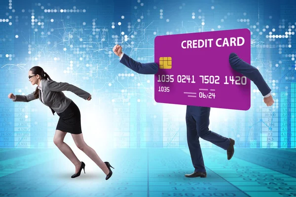 Business People Credit Card Debt Concept — Stock Photo, Image