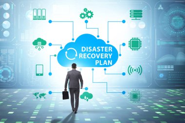 Disaster recovery plan and the backup concept clipart