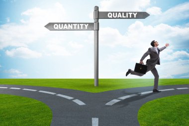 Concept of trade-off between quality and the quantity