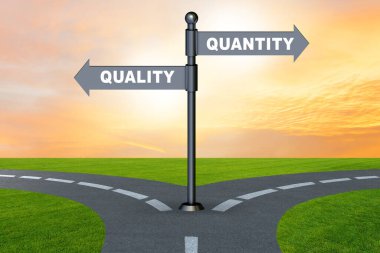 Concept of trade-off between quality and the quantity
